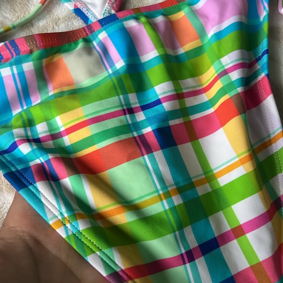 NWOT Rainbow Plaid Bikini Set - Picture 3 of 3